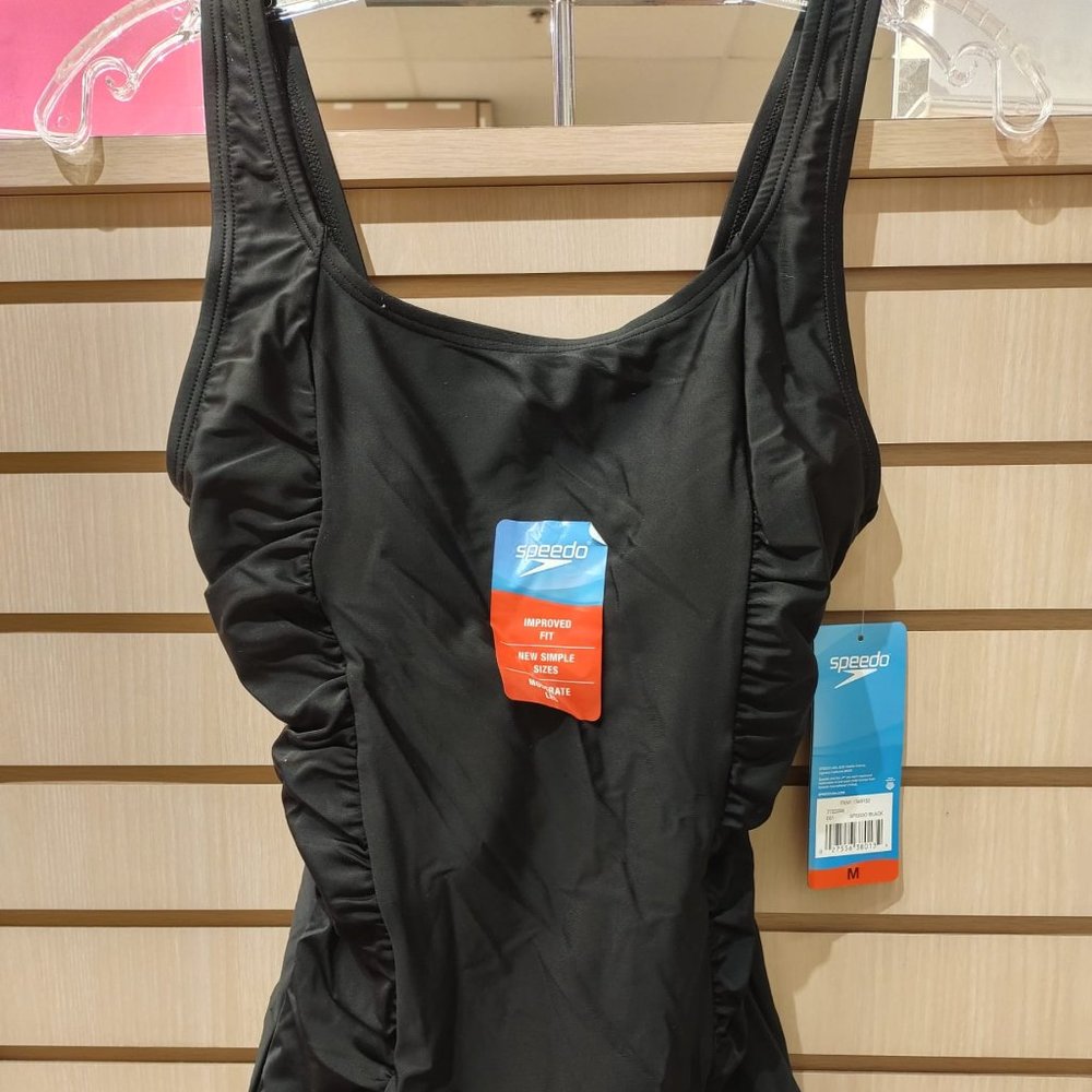 SPEEDO Women One Piece Swimsuit, Shirred Sides Moderate Cut - Picture 4 of 9